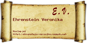 Ehrenstein Veronika névjegykártya